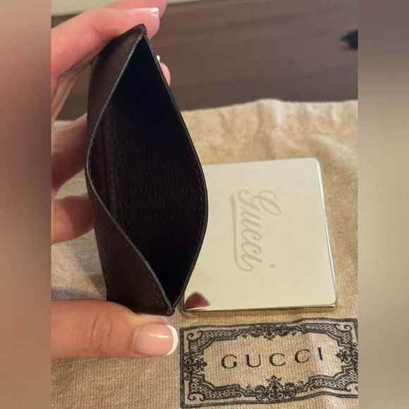 Gucci Gold-Tone Mirror with Brown Leather Sleeve (RARE) - Picture 6 of 9